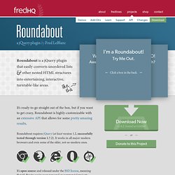 Roundabout for jQuery by Fred LeBlanc