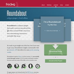 Roundabout for jQuery by Fred LeBlanc