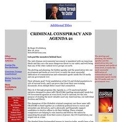 Criminal Conspiracy and Agenda 21