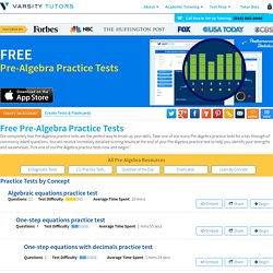 Free Pre-Algebra Practice Tests