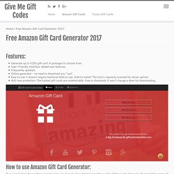 Free Amazon Gift Card Generator 2017 - Give Me Gift Codes