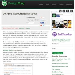 20 Free Page Analysis Tools
