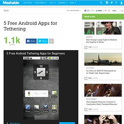5 Free Android Apps for Tethering