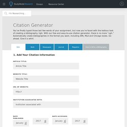 Free APA & MLA Citation Generator