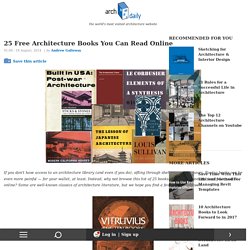 25 Free Architecture Books You Can Read Online
