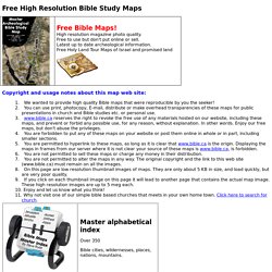 Free Bible Maps of Bible Times and Lands