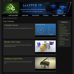 Free Blender 3D Tutorials : CG Masters - Part 2