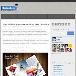 Free Tri Fold Brochure Mockup PSD Template