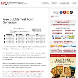 Free Bubble Test Form Generator