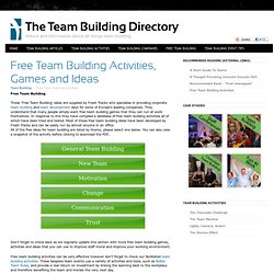 Free team building games and activities