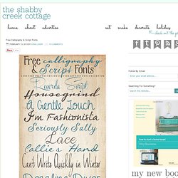 Free Calligraphy & Script Fonts - The Shabby Creek Cottage