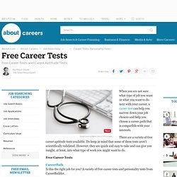 Free Career Tests and Career Aptitude Tests