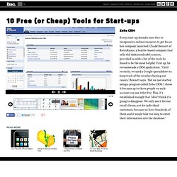 10 Free or Cheap Tools for Start-ups