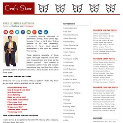 Free Clothes Patterns