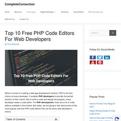Top 10 Free PHP Code Editors For Web Developers