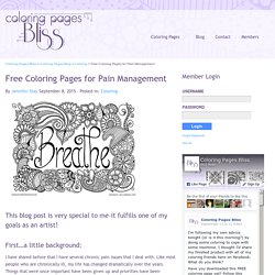 Free Coloring Pages for Pain Management