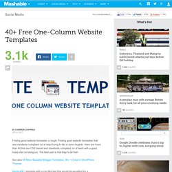 40+ Free One-Column Website Templates