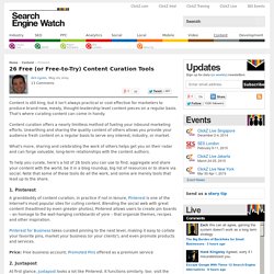 26 Free (or Free-to-Try) Content Curation Tools