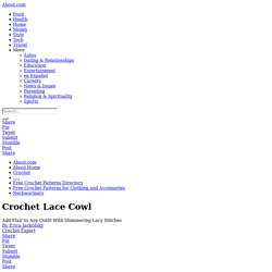 Free Crochet Lace Cowl Pattern