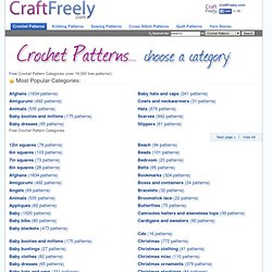 Free Crochet Patterns by Category - 19,000+ Free Crochet Patterns plus Knit Patterns