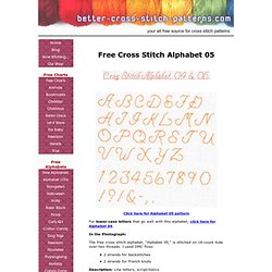 Free Cross Stitch Alphabet 05