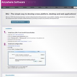 B4J - Free development tool for Windows, Mac and Linux