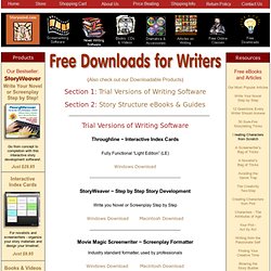 Free Downloads for Writers - Writing Novels, Books, Screenplays & Screenwriting