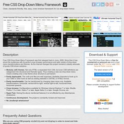 Free CSS Drop-Down Menu Framework