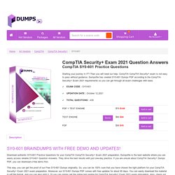 Haven't you passed the CompTIA SY0-601 exam? Visit Dumpsfile.com