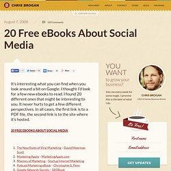 20 Free eBooks About Social Media