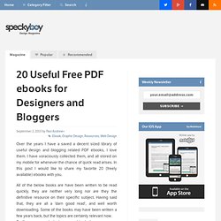 20 Useful Free PDF ebooks for Designers and Bloggers