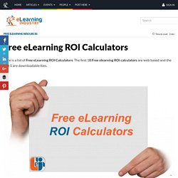 Free eLearning ROI Calculators