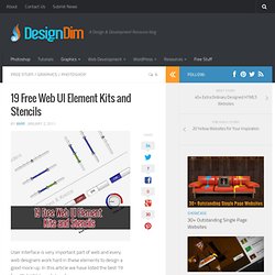 19 Free Web UI Element Kits and Stencils