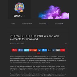 70 Free GUI / UI / UX PSD kits and web elements for download