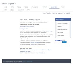Free English Level Test - How good is your English? Which English exam is right for you?