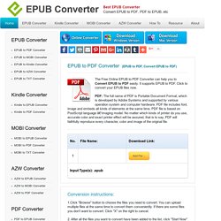 Free EPUB to PDF Converter, Convert EPUB to PDF, EPUB to PDF