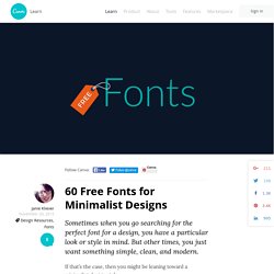 60 Free Fonts for Minimalist Designs