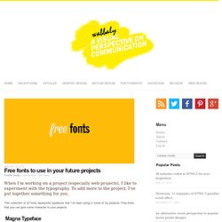 Free fonts to use in your future projects