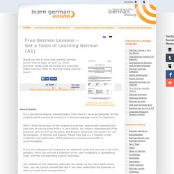 Free German Lessons A1