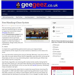 Free Handicap Chase System - Horse Racing Systems, News, Odds, Tips