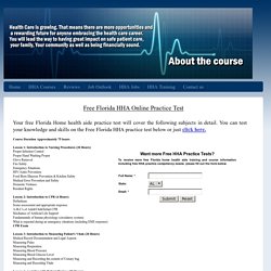 Free Home Health Aide Exam Online Practice Test