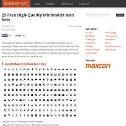 25 Free High-Quality Minimalist Icon Sets