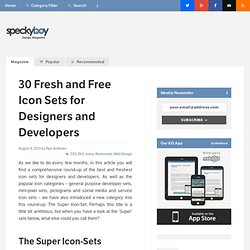 30 Fresh and Free Icon Sets for Designers and Developers :Speckyboy Design Magazine