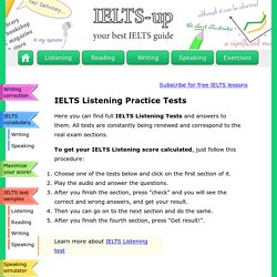Free IELTS Listening tests - IELTS-up