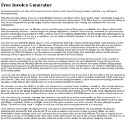 Free Invoice Generator