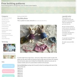 Free knitting patterns