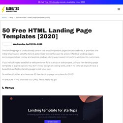 50 Free HTML Landing Page Templates [2020]