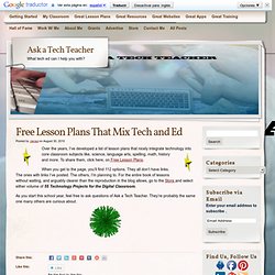 Free Lesson Plans That Mix Tech and Ed
