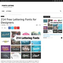 Fonts List 214 Free Lettering Fonts Download