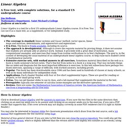 Linear Algebra textbook home page